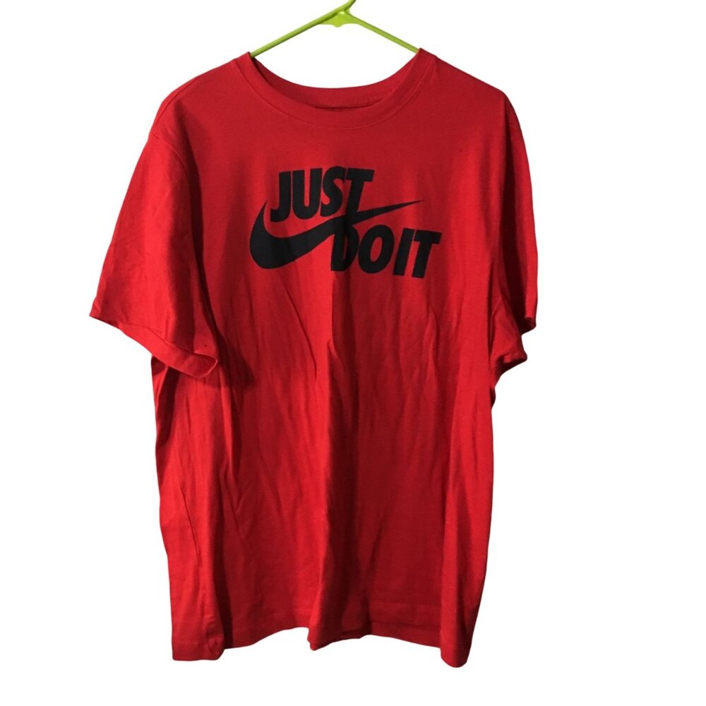THE NIKE TEE "JUST DO IT" RED GRAPHIC T-SHIRT MENS XL